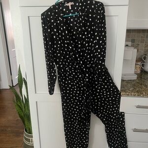 Black and White Polka Dot Jumpsuit